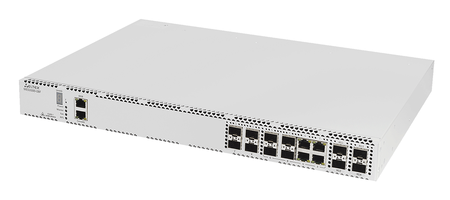 Ethernet-коммутатор MES3300-08F, 4x1G SFP + 4xCombo + 4x10G SFP+, L3, dual PSU